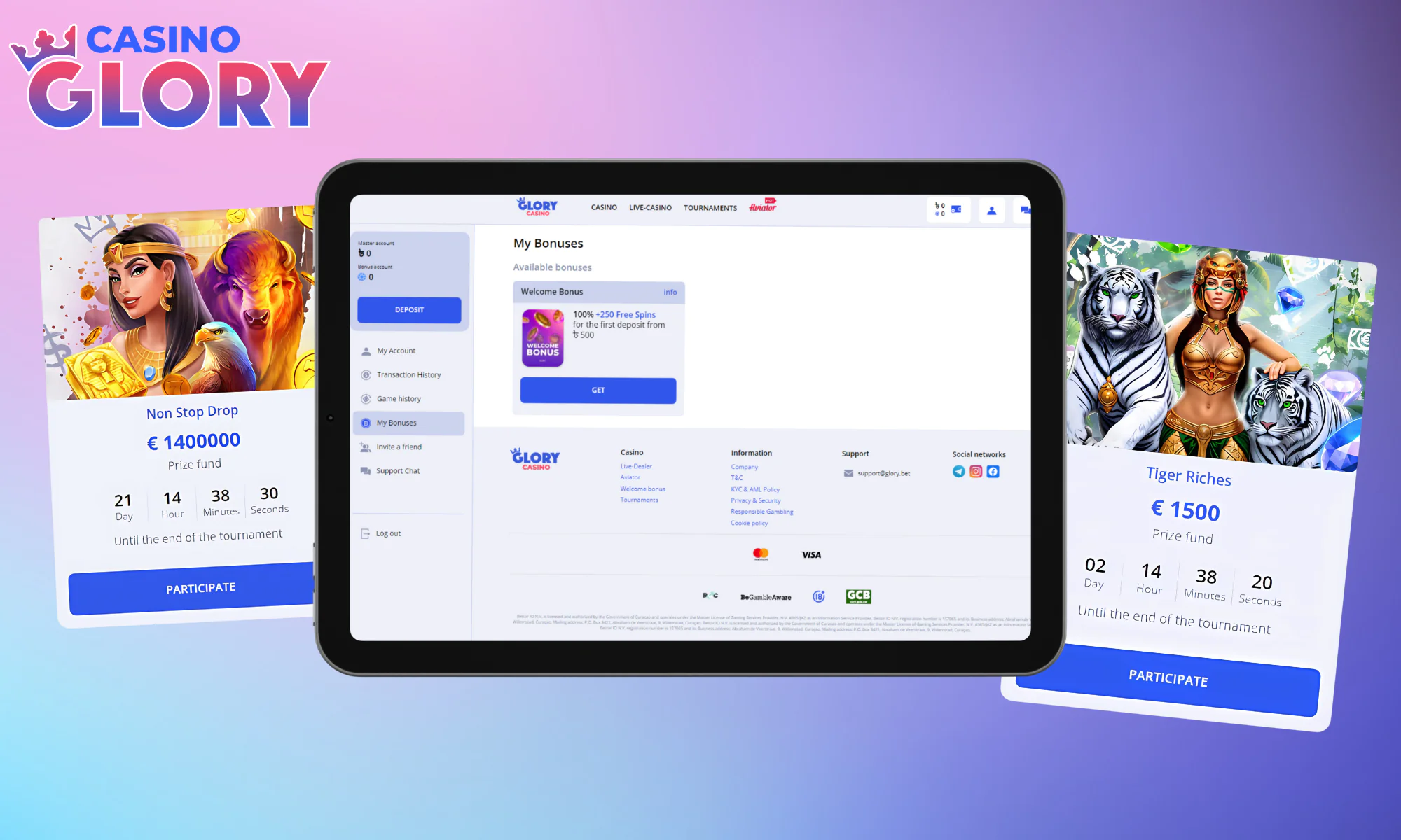 Glory Casino promotions for players